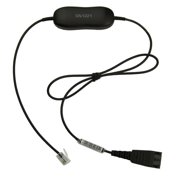 Jabra Smart Cord QD to RJ9 straight 0.8 meters with 8-position switch configurator for STD Variants Headset