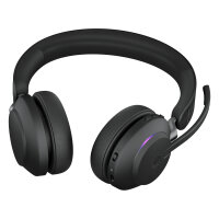 Jabra Evolve2 65 Stereo MS + Ladestation + Link 380 USB-A, schwarz