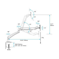 StarTech.com ARMSLIM Monitorhalterung (mit Tischhalterung. Monitorarm mit Kabelmanagement. für bis zu 34 Zoll Bildschirme) - Tischhalterung für)