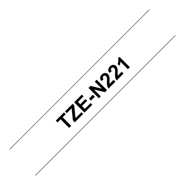 Brother TZe N221 - Nicht-laminiertes Schriftband - Schwarz auf Weiß