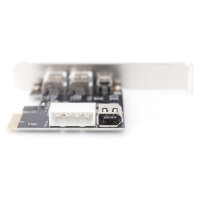 DIGITUS 1 x PCI Express Karte, Firewire 1394a (2+1 Port)