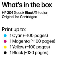 HP Tinte 304 3JB05AE Multipack (BK/C/M/Y)