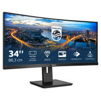 86.4cm/34 (3440x1440) Philips B-Line 345B1C Curved 5ms 21:9 USB 2xHDMI DisplayPort VESA Speaker WQHD Black
