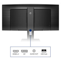 86.4cm/34 (3440x1440) Philips B-Line 345B1C Curved 5ms 21:9 USB 2xHDMI DisplayPort VESA Speaker WQHD Black