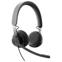 Logitech Headset Zone Wired MSFT Teams on Ear kanbelgebunden USB-C Gray