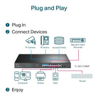 TP-LINK SG1218MP - 18-Port Gigabit Rackmount Switch with 16-Port PoE+