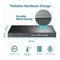 TP-LINK SG1218MP - 18-Port Gigabit Rackmount Switch with 16-Port PoE+