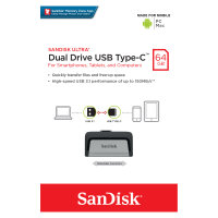 STICK 64GB USB 3.1 Sandisk Ultra Dual Drive Type-A/Type-C black/silver