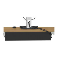 LogiLink Management Führungstablett zur Untertischmontage 600 x 76 x 114mm Schwarz