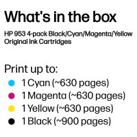HP Tinte 953 6ZC69AE Multipack (BK/C/M/Y)