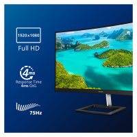 81,3cm/32 (1920x1080) Philips E-line 322E1C Curved 16:9 4ms HDMI VGA DisplayPort VESA Full HD Black Silver