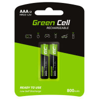 Green Cell Akku 2xAAA HR03 800mAh