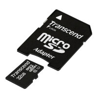 CARD 32GB Transcend Premium MicroSDHC 45MB/s +Adapter