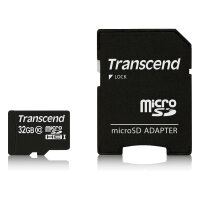 CARD 32GB Transcend Premium MicroSDHC 10MB/s +Adapter