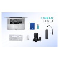 USB3.0 HUB 4Port SuperSpeed passiv i-Tec Black