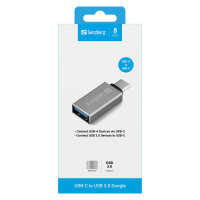 Sandberg 136-24 USB-C > USB 3.0 (ST-BU) Adapter Silver