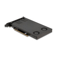 PCI Express x16 Karte Wechselrahmen für 2 x M.2 NVMe SSD - Bifurcation