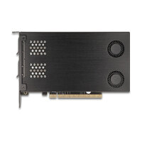 PCI Express x16 Karte Wechselrahmen für 2 x M.2 NVMe SSD - Bifurcation