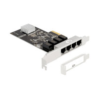 Delock PCI Express x4 Netzwerkkarte Gigabit LAN 4 x RJ45...