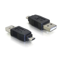 Delock Adapter USB 2.0 Typ Micro-B Stecker zu USB 2.0...