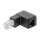 Delock Adapter RJ45 Stecker unten gewinkelt zu RJ45 Buchse Cat.6 UTP