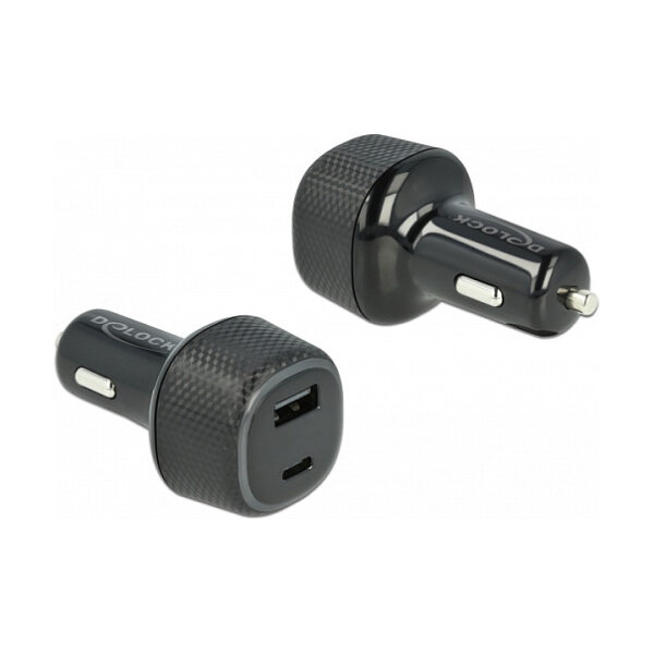 Delock Kfz Ladeadapter USB Type-C™ PD 3.0 und USB Typ-A mit 63 W