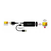 Delock Adapter HDMI-A Stecker zu USB Type-C™ Buchse...