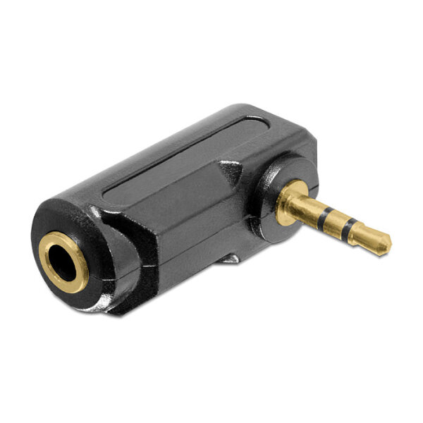 Delock Adapter Audio Klinke 3,5 mm 3 Pin Stecker > Buchse gewinkelt