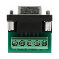 Delock Adapter USB Typ-A zu Seriell RS-422/485 DB9 mit Überspannungsschutz 600 W und erweiterter Temperaturbereich
