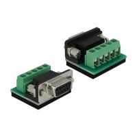 Delock Adapter USB Typ-A zu Seriell RS-422/485 DB9 mit Überspannungsschutz 600 W und erweiterter Temperaturbereich