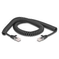 Delock RJ45 Spiralkabel Stecker zu Stecker Cat.5e 2 m...