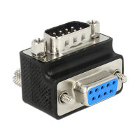 Delock D-Sub 9 Pin Stecker > Buchse 90° gewinkelt...