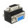 Delock D-Sub 9 Pin Stecker > Buchse 90° gewinkelt Mutter und Schraube tauschbar