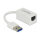 Delock USB Typ-A Netzwerk Adapter Gigabit LAN 1 x RJ45 kompakt weiß