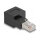 Delock RJ45 Stecker zu RJ45 Buchse Adapter Cat.6A 90° nach rechts gewinkelt