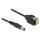Delock DC Kabel 2,1 x 5,5 mm Stecker zu 2 Pin Terminalblock Adapter mit Drucktaster 15 cm