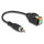 Delock Kabel Cinch Stecker zu Terminalblock Adapter mit Drucktaster 15 cm