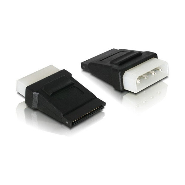Delock Adapter Power SATA 15 Pin zu Molex 4 Pin Stecker