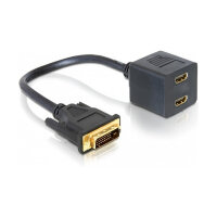 Delock Adapter DVI 24+1 Stecker zu 2 x HDMI Buchse
