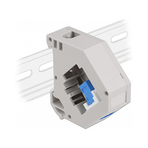 Delock Hutschienenadapter mit Keystone SC Simplex Buchse zu SC Simplex Buchse blau