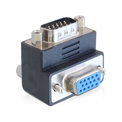 Delock Adapter VGA Stecker zu Buchse 90° gewinkelt