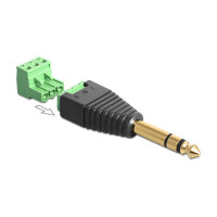 Delock Adapter Klinke Stecker 6,35 mm > Terminalblock...