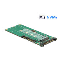 Delock Konverter U.2 SFF-8639 NVMe / SATA 22 Pin > 1 x M.2 Key M