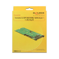 Delock Konverter U.2 SFF-8639 NVMe / SATA 22 Pin > 1 x M.2 Key M