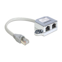 Delock RJ45 Port Doppler 1 x RJ45 Stecker > 2 x RJ45...