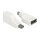 Delock Adapter mini DisplayPort 1.2 Stecker > DisplayPort Buchse 4K 90° gedreht weiß