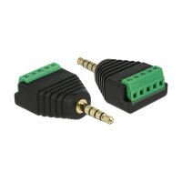 Delock Adapter Klinkenstecker 3,5 mm zu Terminalblock 5 Pin