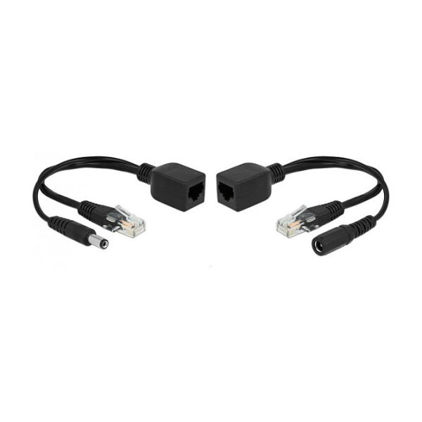 Delock Passives PoE Adapter Set RJ45 DC 5,5 x 2,1 mm