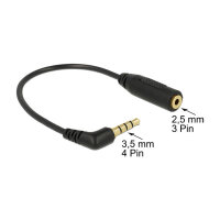 Delock Audiokabel Klinkenstecker 3,5 mm 4 Pin gewinkelt...