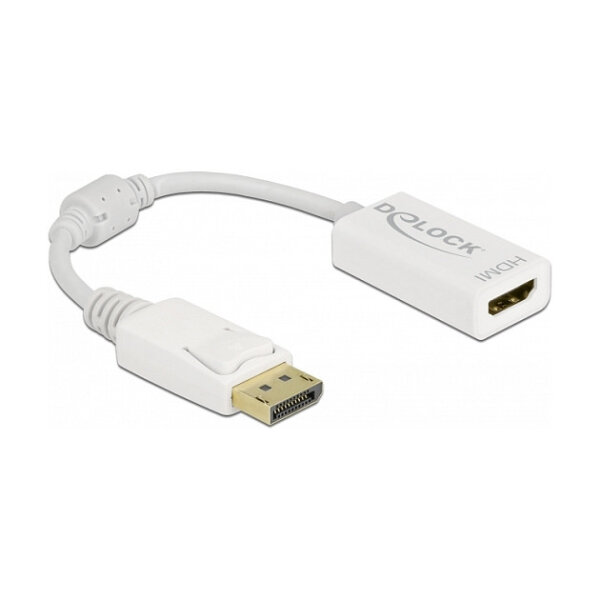 Delock Adapter DisplayPort 1.1 Stecker zu HDMI Buchse Passiv weiß